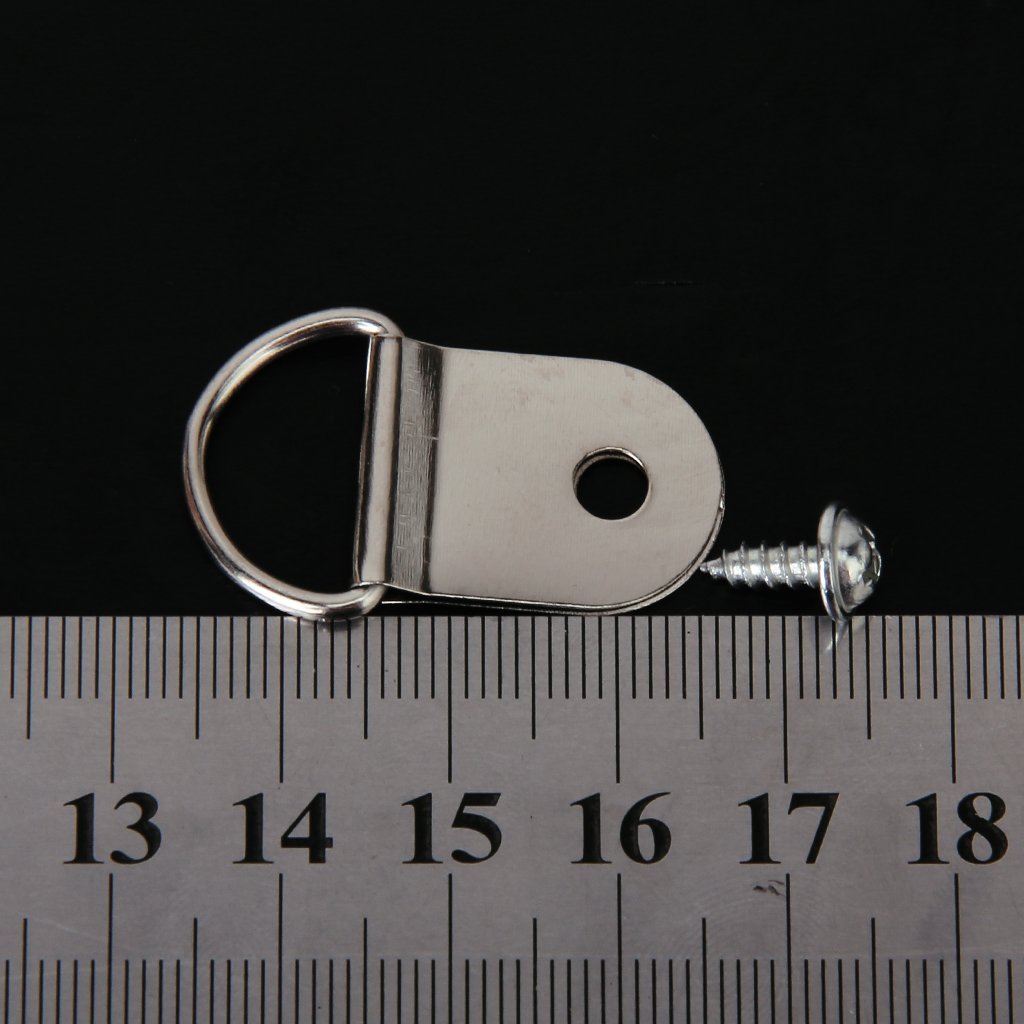 50 Pcs Medium DRing Picture Frame Strap Hangers with Screws ED